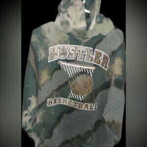 rare camouflaged hoodie men’s xl -xxl oversized boxy fit unisex camo handmade